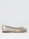 Dolce & Gabbana Ballerinas In Leather And Rhinestones In Gold