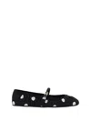 Dolce & Gabbana Odette Polka-dot Satin Ballet Flats In Pois Med/nero