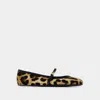 Dolce & Gabbana Multicolor Ballerinas In Cotton And Viscose With Leopard Print Women In Printed