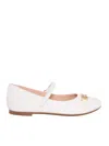 Dolce & Gabbana Nappa Lambskin Ballet Flats In White