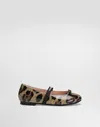 Dolce & Gabbana Ballet Flats In Printed Shiny Calfskin In Animal Print
