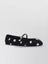 Dolce & Gabbana Odette Polka-dot Satin Ballet Flats In Blue