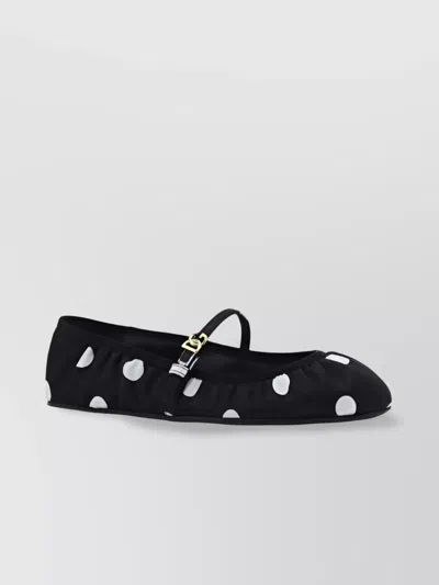 DOLCE & GABBANA BALLET FLATS WITH POLKA DOT PRINT