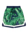 Dolce & Gabbana Banana Leaf-print Cotton Bermuda Shorts In Green
