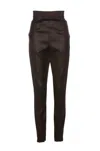 Dolce & Gabbana Branded Waistband Leggings In Marrone Scuro
