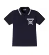 Dolce & Gabbana Bandana Cotton Piqué Polo Shirt In Blue
