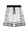 Dolce & Gabbana Bandana Cotton Poplin Shorts In Blue