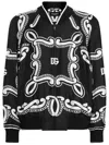 Dolce & Gabbana Bandana-print Bomber Jacket In ブラック