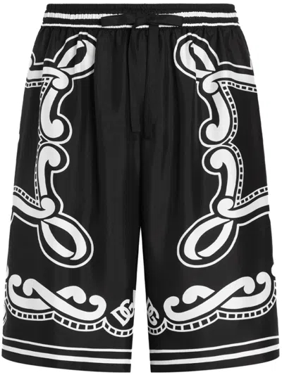 DOLCE & GABBANA BANDANA-PRINT SHORTS