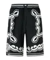 Dolce & Gabbana Elastic Drawstring Waist Shorts In Black