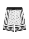 Dolce & Gabbana Bandana Cotton Poplin Shorts In White