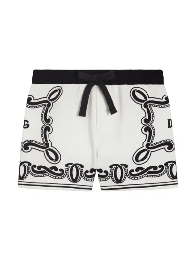 Dolce & Gabbana Babies' Bandana-print Shorts In White