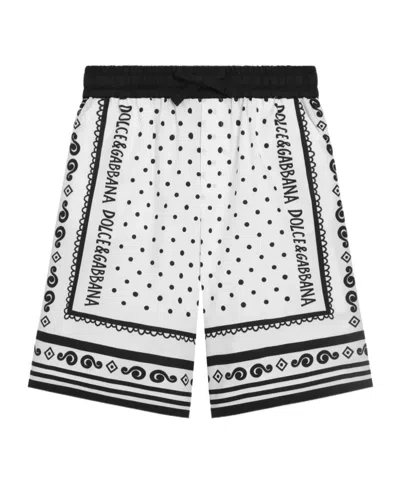 Dolce & Gabbana Bandana-print Shorts In White