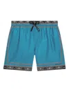 Dolce & Gabbana Boys Bandana Print Swim Shorts In Blue