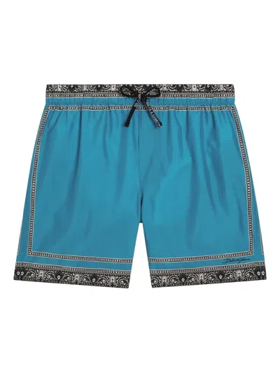 DOLCE & GABBANA BANDANA-PRINT SWIM SHORTS