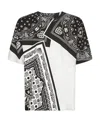 Dolce & Gabbana Printed Patchwork Short-sleeved T-shirt In Black