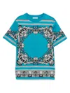Dolce & Gabbana Bandana-print T-shirt In Blue