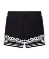 Dolce & Gabbana Bandana Printed Bermuda Shorts In Black