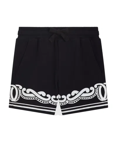 Dolce & Gabbana Bandana Printed Bermuda Shorts In Black