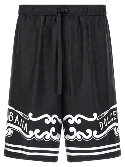 DOLCE & GABBANA BANDANA SILK BERMUDA SHORTS