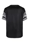 Dolce & Gabbana Black Shirt With Logo Print On The Sleeves In Silk Man In Multicolor