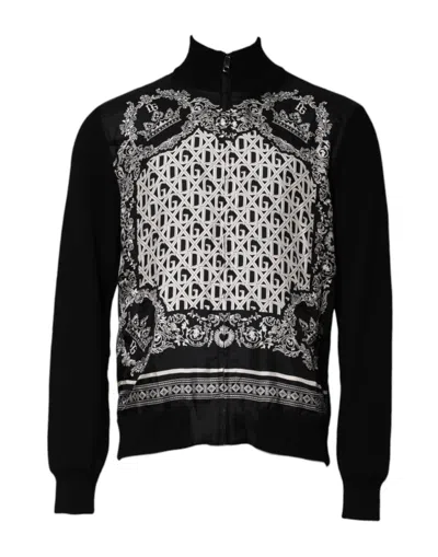 Dolce & Gabbana Bandana-print Cashmere-silk Cardigan In Animal Print