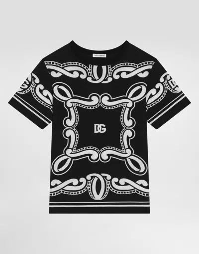 Dolce & Gabbana Bandanna-print Jersey T-shirt