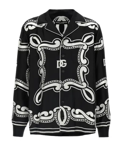 Dolce & Gabbana Bandanna-print Shirt In Black