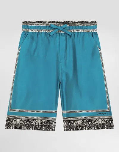 Dolce & Gabbana Bandanna-print Twill Shorts