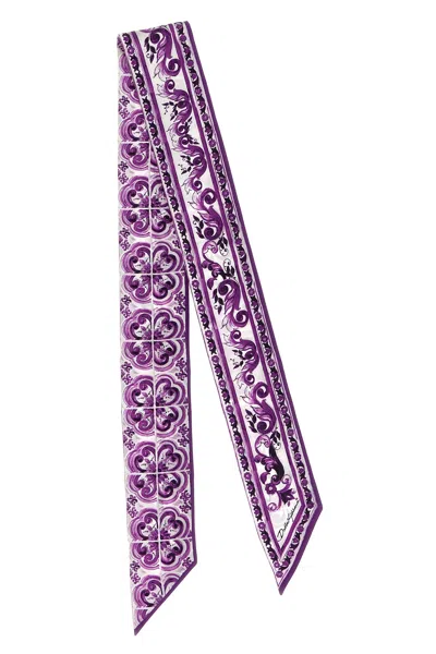 Dolce & Gabbana Bandeau 'maiolica' Print In Purple