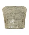 Dolce & Gabbana Sequin-embellished Strapless Top In Nude