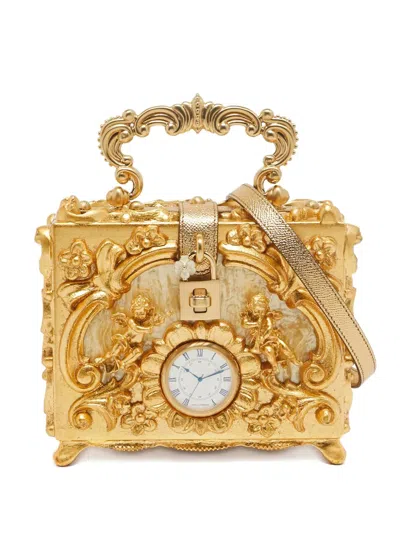 Pre-owned Dolce & Gabbana Barocco Clock Box Tote Bag