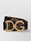 Dolce & Gabbana Barocco Leather Belt Gold-tone Buckle