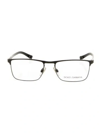 Pre-owned Dolce & Gabbana Basalto Square Eyeglasses In Black