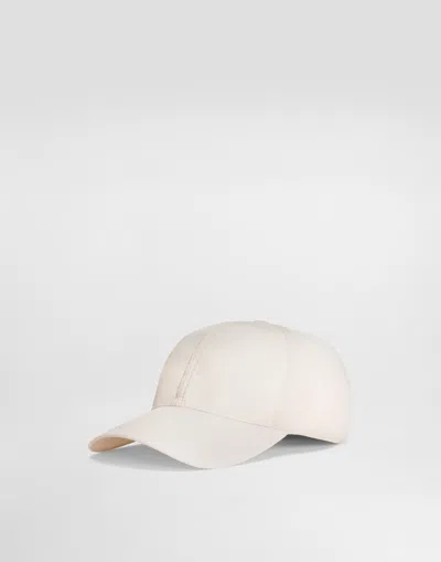 Dolce & Gabbana Baseball Cap With Logo In Beige