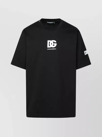 Dolce & Gabbana Basic Cotton T-shirt Crew Neck In Black