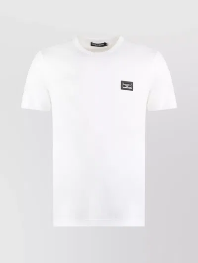 Dolce & Gabbana Basic Crew-neck Cotton T-shirt In White