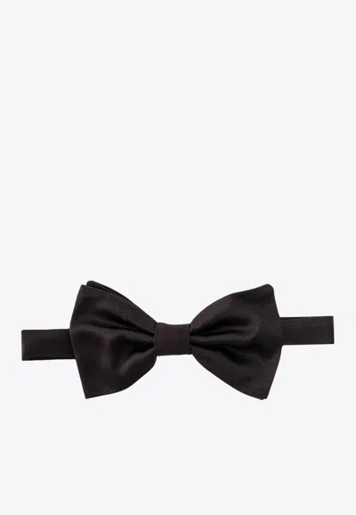 Dolce & Gabbana Silk Bow Tie Accessories In Black