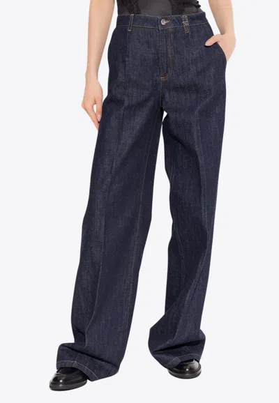 Dolce & Gabbana Basic Wide-leg Jeans In Blue
