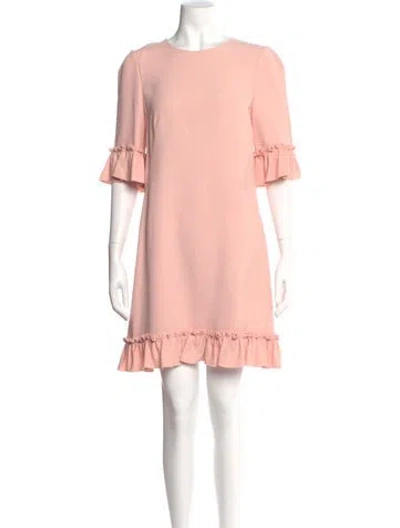 Pre-owned Dolce & Gabbana Bateau Neckline Mini Dress In Pink
