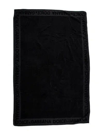 Pre-owned Dolce & Gabbana Bath Towel In Black