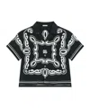 Dolce & Gabbana Batik Shirt With Bandanna Print In Black