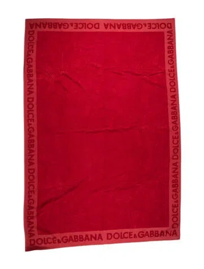 Pre-owned Dolce & Gabbana Beach Towel In Red