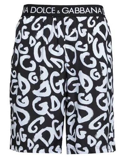 Dolce & Gabbana Beachwear Man Swim Trunks Black Size 36 Polyester