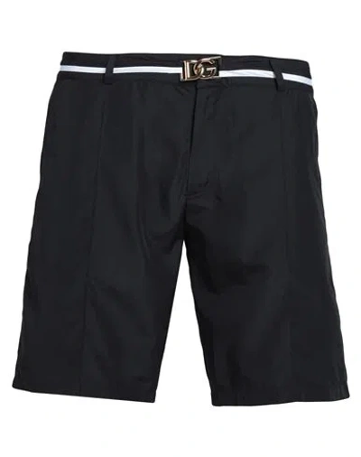 Dolce & Gabbana Beachwear Man Swim Trunks Black Size 40 Polyester, Zamak, Polyamide