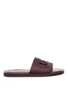 Dolce & Gabbana Logo-embellished Slide Sandals In Brown