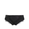 Dolce & Gabbana Satin Lace-trim Brazilian Briefs In Black
