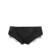 Dolce & Gabbana Satin Lace-trim Brazilian Briefs In Black
