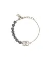 Dolce & Gabbana Beaded Chain-link Bracelet In Gray