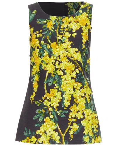Pre-owned Dolce & Gabbana Beaded Floral Tunic